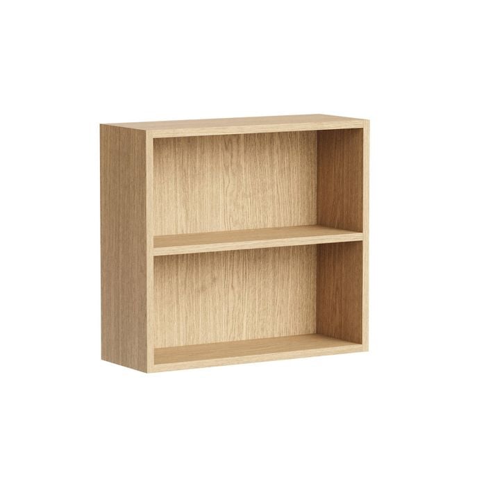 Kaboodle 600-699mm Honey Oak Customisable Shallow Med Wall Open Shelf