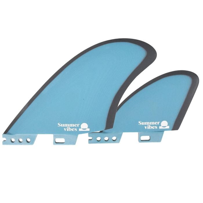 Summer vibes Quad Mid Keel 4-Fin Set FCSii Compatible - Blue