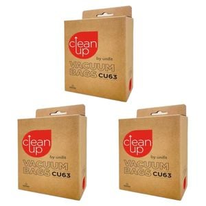 3x 5pc CleanUp CU63P Replacement Vacuum Bags and Filter Electrolux & Panasonic
