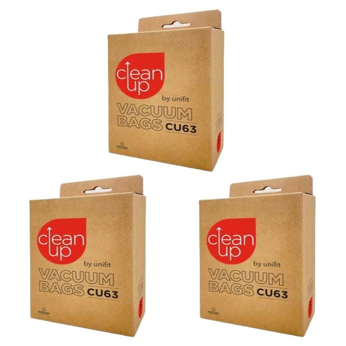 3x 5pc CleanUp CU63P Replacement Vacuum Bags and Filter Electrolux & Panasonic
