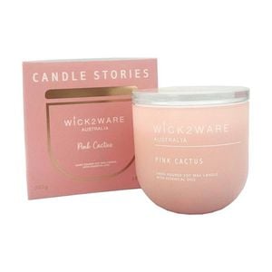 Candle SOY Jar 300g Pink Cactus