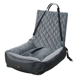 PaWz Small Dog Car Booster Seat - Grey