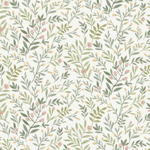 Grandeco 53cm x 10.05m Soft Green Floral Wallpaper