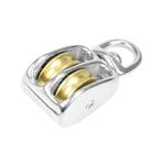 Pinnacle 25mm Nickel Plated Brass Double Pulley PK1