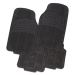 MyCar Thunder 4-Piece Car Mat - Black Rubber