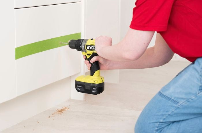 Drill the holes using a cordless drill