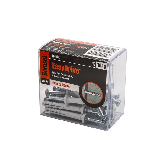Ramset 6 x 42mm EasyDrive Anchors - 20 Pack