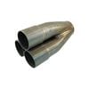 Outlaw Unpolished Stainless Steel 3 Into 1 Merge Collector, 3 X 1-7/8" ID, 2¼" Outlet