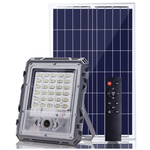 PLUSRITE 200W Led Solar Sensor Flood Light