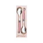 Laguiole Jean Neron Salad Server Set - Pink