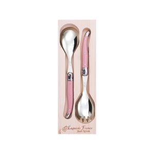 Laguiole Jean Neron Salad Server Set - Pink