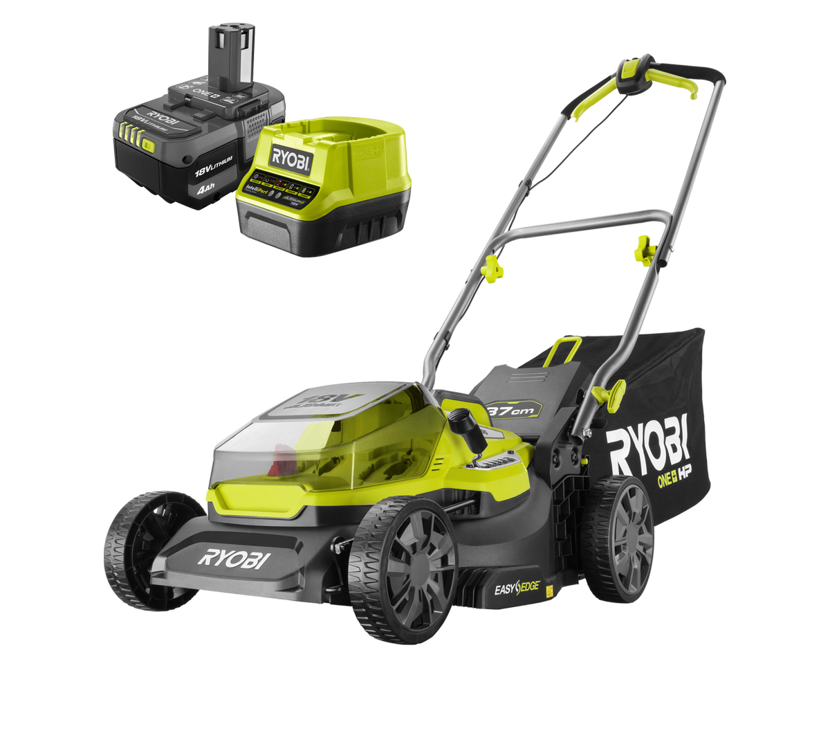 Ryobi 18V ONE 37cm HP Brushless Lawn Mower 4.0Ah Kit Bunnings Australia