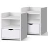 ALFORDSON 2x Bedside Table Hamptons White
