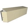 Build-a-Shed 1.5 x 6 x 2m Skillion Shed without Side Doors - Cream