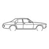 Holden HQ 1974 Silhouette Metal Wall Art