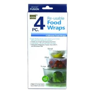 Silicone Food Wraps Set Of 4 Grand Fusion