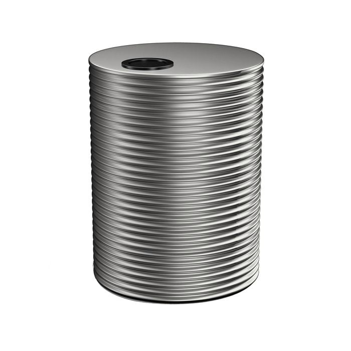 Kingspan 3000L Round Steel Water Tank - 1500mm x 1860mm Basalt