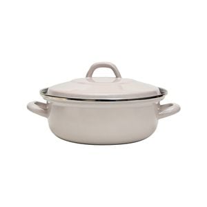 Classica Round Heavy Duty Enamel Casserole 22cm Ceramic Grey