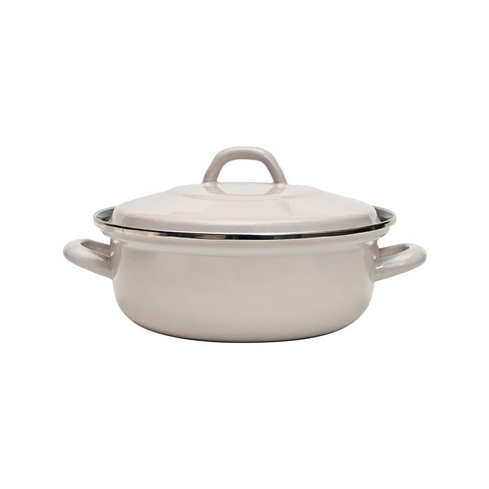 Classica Round Heavy Duty Enamel Casserole 22cm Ceramic Grey
