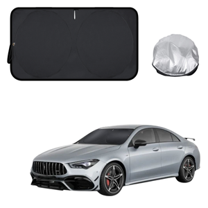 Front Windscreen Sun Shade for Mercedes-Benz CLA-Class 2019 - Current (C118) - Standard 150 x 85 cm - Black