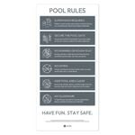 Pool Signs Australia Pool Rules Sign - Slate Grey