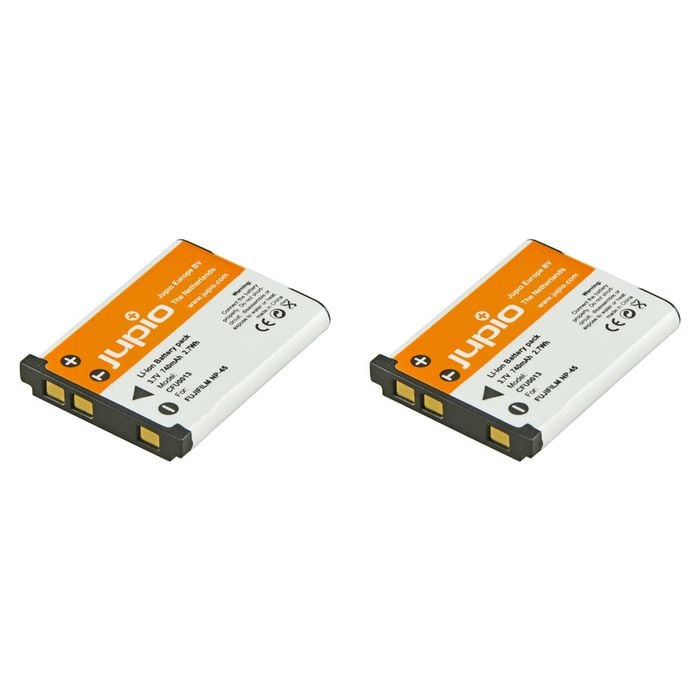 2PK Jupio Li-Ion 3.7V 740mAh Battery For Fuji NP-45 Camera