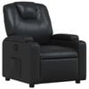 vidaXL Recliner Chair Office Reclining Armchair Single Sofa Black Faux Leather