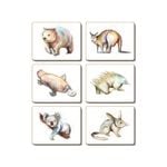 Cinnamon Cork Backed Coasters Set of 6 A Brush with the Bush