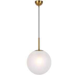 Telbix Bally Modern Pendant Hanging Lamp Light Glass Metal Antique Gold Alabastro