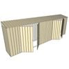 Build-a-Shed 0.8 x 6 x 2m Skillion Shed with Dual Double Hinged Side Doors - Cream