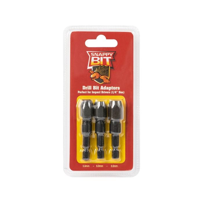 Snappy Bit 5.5 - 6.5mm Drill Bit Adapter Pack of 3
