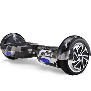 BULLET Gen III Hoverboard Scooter, Dual Copper Motors, UL Certified, AU Compliant, 6.5" Wheels, LED Lights, Carry Bag, Camo Grey