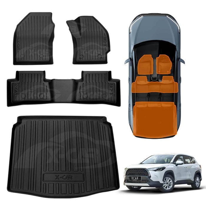 3D All-Weather Floor Mat Boot Liner Carpet for Toyota Corolla Cross 2022-Onwards Customized