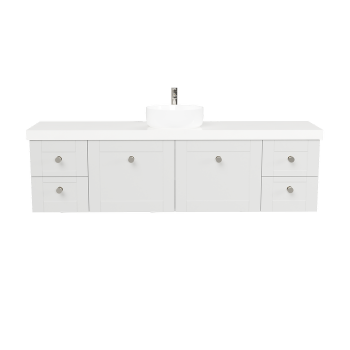 New England Joinery 1800mm Diadem Centre Basin Freedom Top Wall Hung Vanity