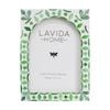 Lvd 5x7 Inch Selene Bone/resin Picture/photo Frame Green 20.32x15.24x1.27cm