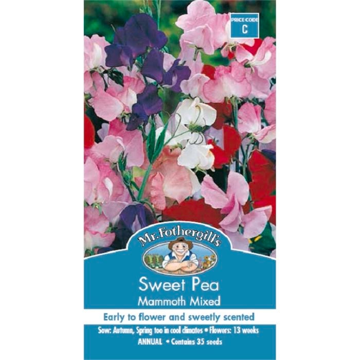 Mr Fothergill's Sweet Pea Mammoth Mixed Seeds