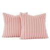 Gioia Casa Faux Fur European Pillowcases - Pink, 65x65cm
