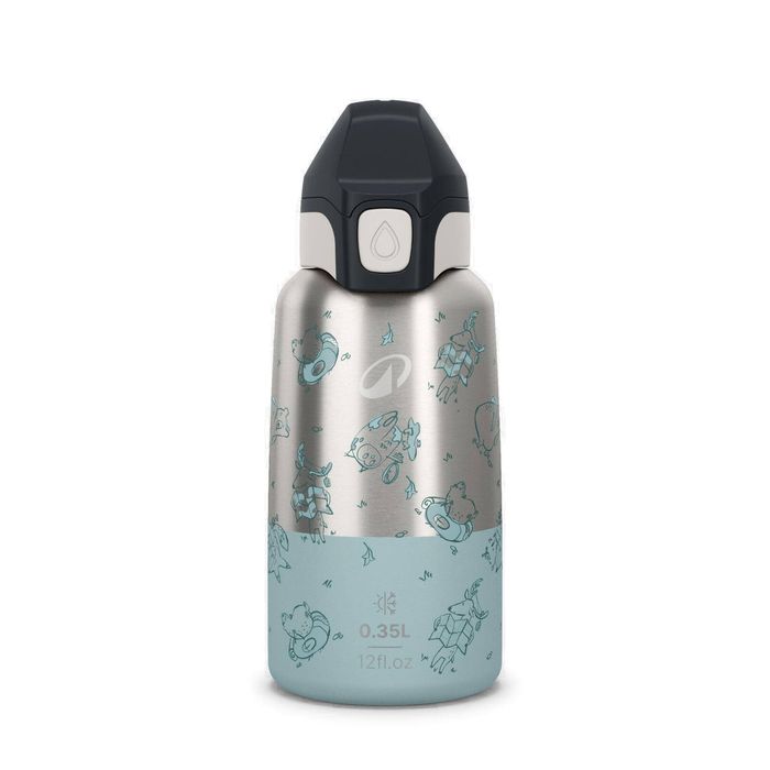Decathlon - Kids’ 0.35 L Stainless Steel Insulated Flask With Quick Opening Hiking Cap - One Size