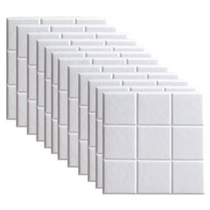 iDEER LIFE Acoustic Foam 12Pcs Sound Absorbing Panels Wall Tiles (Large Square Shape - White)