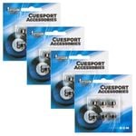 4x 6pc Formula Sports Leather Tip Screw Accessory 12mm - Blue