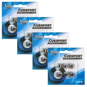 4x 6pc Formula Sports Leather Tip Screw Accessory 12mm - Blue