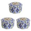 3PK LVD Santorini 11cm Metal Tin Home/Bedroom Decorative Canister