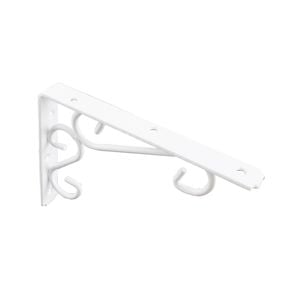 Carinya 200 x 150mm White Heavy Duty Scroll Stayed Bracket