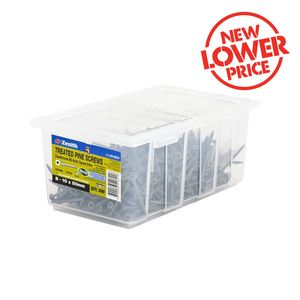 Zenith 8 - 10 x 50mm Tufcote Square Drive Treated Pine Screws - 500 Box
