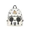 Disney Mickey Deluxe PU Leather Backpack 25x29cm - Black/White