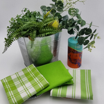 RANS Madrid Stripe & Check tea towels set-3