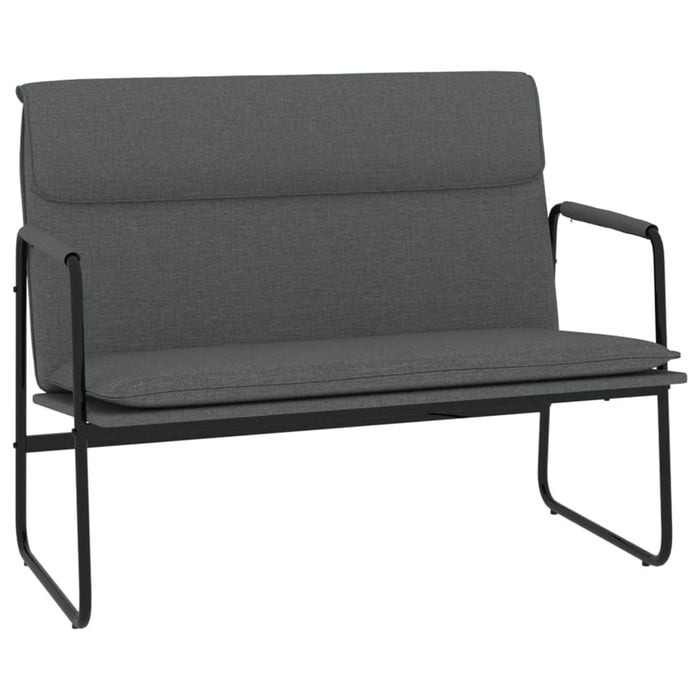vidaXL Bench Dark Grey Fabric Entryway Hall Dining Bench Living Room Furniture