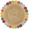 The Rug Connection Gallery Tutti Natal Jute 200x200cm - Medium Round Handwoven Jute Indoor Rug