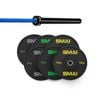 Smai 75kg Hd Bumper Plate Set Inc 15kg Barbell - 15kg Blue Barbell