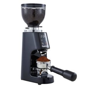 Kenmore 64mm Flat Burr Coffee Grinder, 100 Grind Settings, Digital Timer, 260W Motor, Single Dose or 255g Hopper, 240V AU, Black